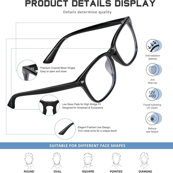 New (2) Blue Light Readers + (1) Full Reader Sunglasses +2.0 - Picture 15 of 16